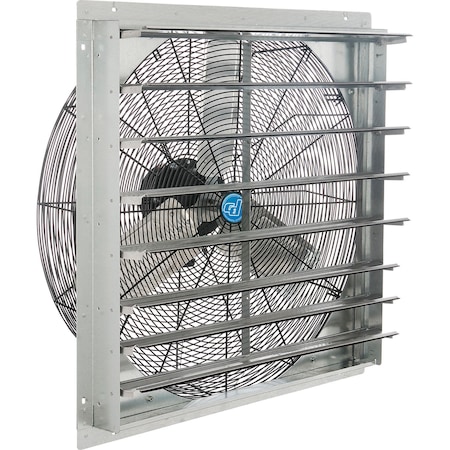 Cd Continental Dynamics Direct Drive 30in Exhaust Fan w/ Shutter, 1 Speed, 8000CFM, 1/4 HP, 1Phase 294498